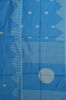 Picture of Blue Baha Silk Saree with Ball Butta and Temple Border