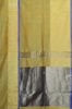 Picture of Plain Style Mustard Yellow Handloom Silk Saree with Big Zari Border