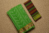 Picture of Parrot Green Tie and Dye Bandhani Cotton Saree