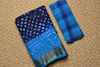 Picture of Navy Blue and Blue Tie and Dye Bandhani Cotton Saree