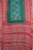 Picture of Dark Green and Red Tie and Dye Bandhani Cotton Saree