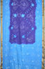 Picture of Royal Blue and Blue Tie and Dye Bandhani Cotton Saree
