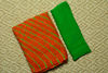 Picture of Orange and Green Leheriya Chiffon Saree