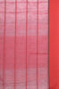 Picture of White Handloom Silk Cotton Saree with Red and Black Checks