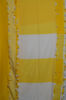 Picture of Yellow and White Handloom Pom Pom Saree 
