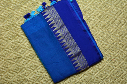 Picture of Sky Blue Soft Naksha Handloom Cotton Saree