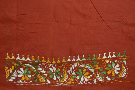 Picture of Brown Kantha Embroidery Cotton Blouse