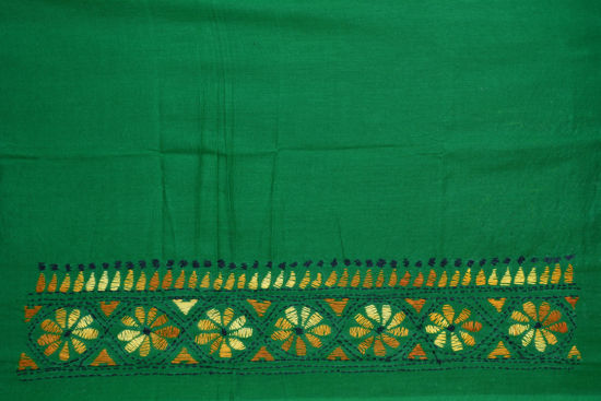 Picture of Green Kantha Embroidery Cotton Blouse