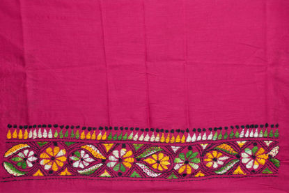 Picture of Magenta Kantha Embroidery Cotton Blouse