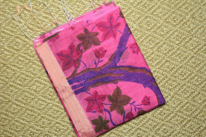 Picture of Candy Pink Baha Saree with Floral Print