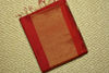 Picture of Plain Style Red Handloom Silk Saree with Big Zari Border