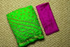 Picture of Parrot Green Heavy Bandhani Art Silk Saree