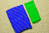 Picture of Blue and Green Leheriya Chiffon Saree