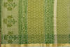 Picture of Olive Green Floral Kota Doria Silk Cotton Saree