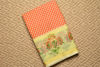 Picture of Orange and Lemon Yellow Stripes Kota Doria Silk Cotton Saree