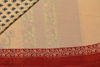 Picture of Beige, Black and Red Bagru Printed Malmal Cotton Saree