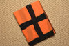 Picture of Orange and Black Block Printed Malmal Cotton Saree