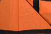 Picture of Orange and Black Block Printed Malmal Cotton Saree