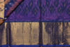Picture of Purple and navy blue Pochampally Ikkat Silk Cotton Saree