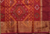 Picture of Orange and Pink Pochampally Ikkat Silk Cotton Saree