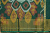 Picture of Peacock Green and Green Pochampally Ikkat Silk Cotton Saree