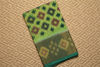 Picture of Light Green and Dark Green Pochampally Ikkat Silk Cotton Saree