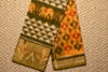 Picture of Yellow and Olive Green Pochampally Ikkat Silk Cotton Saree