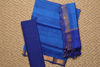 Picture of Peacock Blue  and Royal Blue Mangalagiri Silk Dress Material