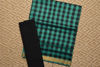 Picture of Sea Green and Black Mangalagiri Silk Dress Material