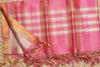 Picture of Pink and Ivory White Mangalagiri Silk Dress Material