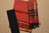 Picture of Red and Black Mangalagiri Silk Dress Material
