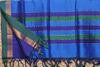 Picture of Peacock Blue and Violet Mangalagiri Silk Dress Material