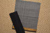 Picture of White and Black Mangalagiri Cotton Dress Material