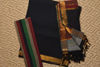 Picture of Black and Multi Colour Mangalagiri Cotton Dress Material