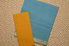 Picture of Blue and Yellow Mangalagiri Cotton Dress Material