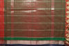 Picture of Red and Green Mangalagiri Silver Checks Handloom Cotton Saree