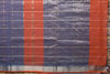 Picture of Prussian Blue and Orange Mangalagiri Silver Checks Handloom Cotton Saree