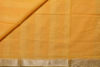 Picture of Mango Yellow and Ivory White Mangalagiri Silver Stripes Handloom Cotton Saree