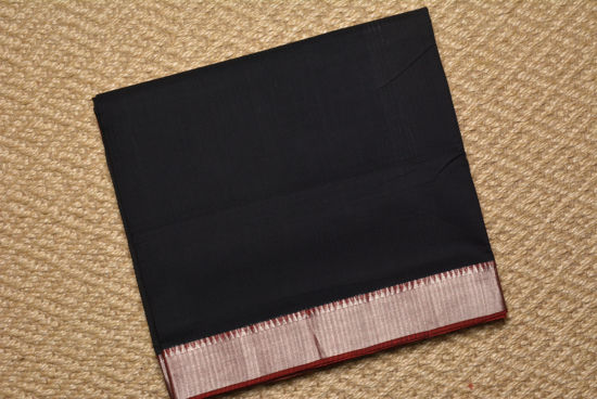 Picture of Black and Maroon Mangalagiri Handloom Cotton Saree