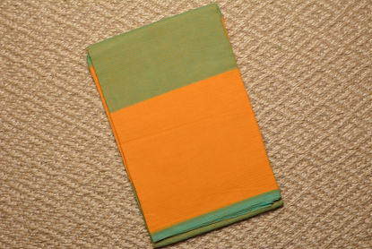 Picture of Sea Green and Yellow Mangalagiri Handloom Cotton Saree