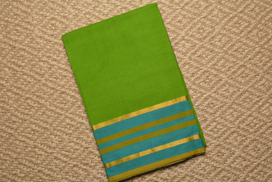 Picture of Green Mangalagiri Handloom Cotton Saree