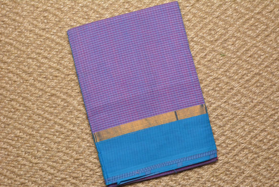 Picture of Pink and Blue Mangalagiri Handloom Cotton Saree