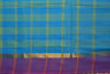 Picture of Blue and Yellow Checks Mangalagiri Handloom Cotton Saree