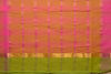 Picture of Pink and Yellow Checks Mangalagiri Handloom Cotton Saree