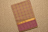 Picture of Nude and Purple Checks Mangalagiri Handloom Cotton Saree