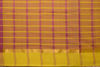 Picture of Purple and Yellow Checks Mangalagiri Handloom Cotton Saree