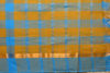 Picture of Mustard Yellow and Blue Checks Mangalagiri Handloom Cotton Saree