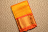 Picture of Mustard Yellow and Orange Zari Checks Mangalagiri Silk Saree