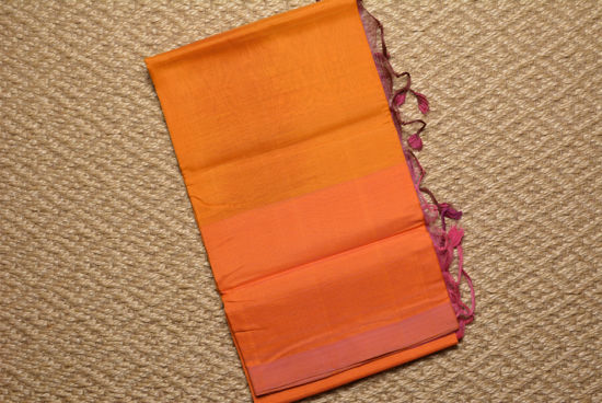 Picture of Yellow and Purple Mangalagiri silk saree