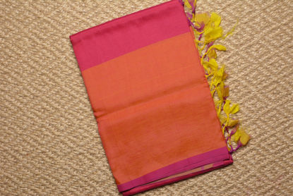Picture of Pink and Yellow Mangalagiri silk saree